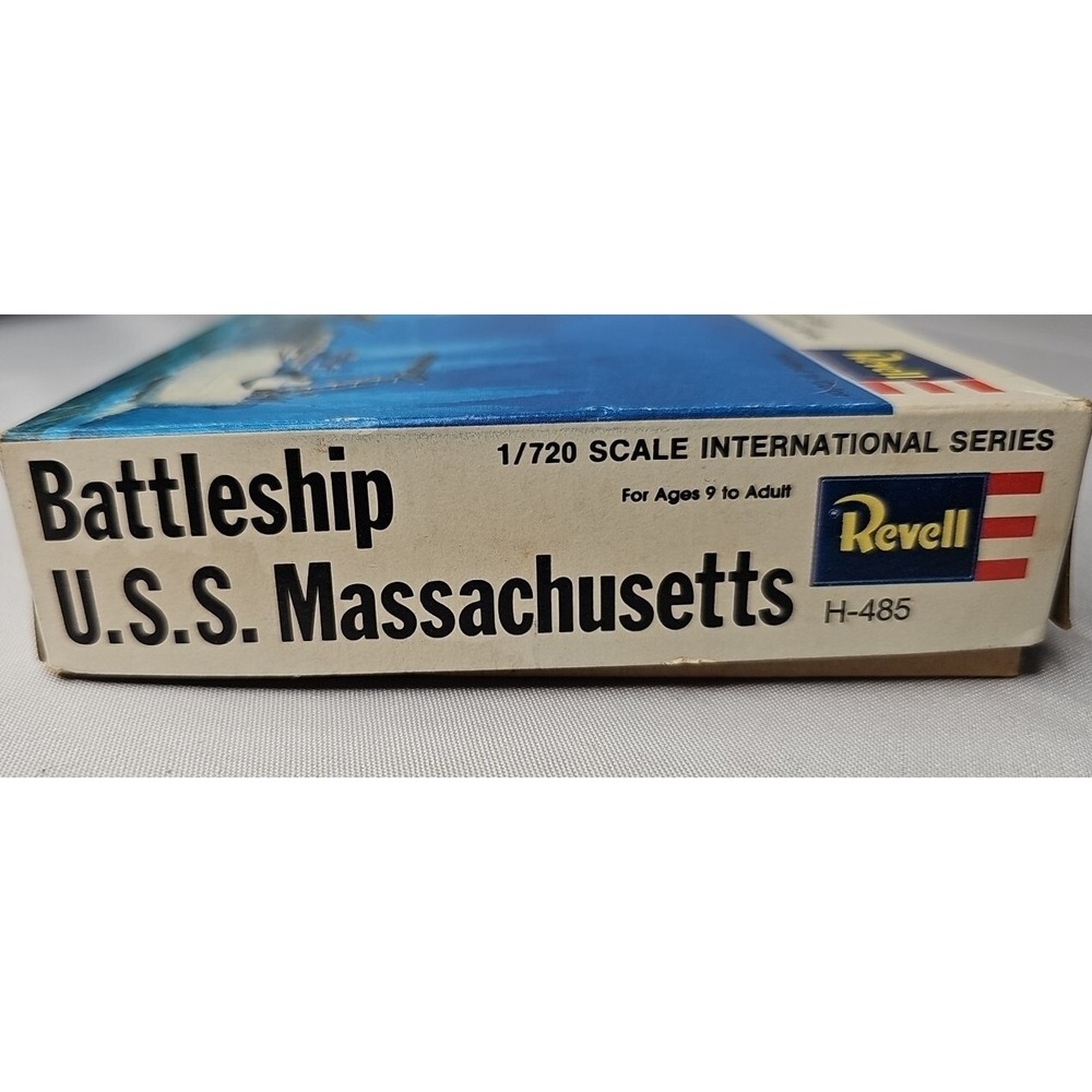 Battleship USS Massachusetts Revell H485 1/720 Scale 1969 VTG Never Assembled - Picture 6 of 8